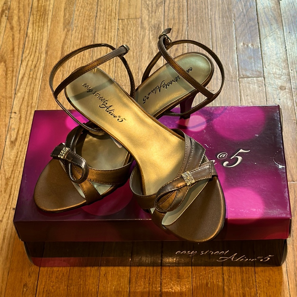 Brand New!  Bronze Dress Heels East Street